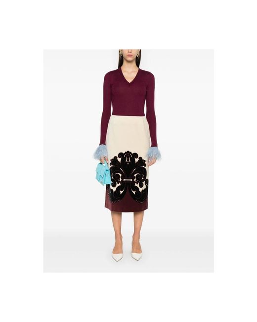 LaDoubleJ Red V-Neck Knitwear
