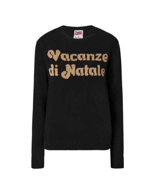 Mc2 Saint Barth Black Round-Neck Knitwear