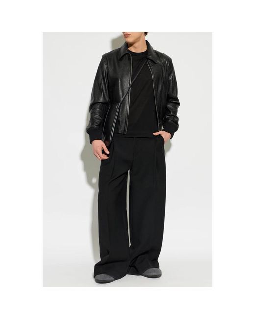 Leather Jackets AMI pour homme en coloris Black