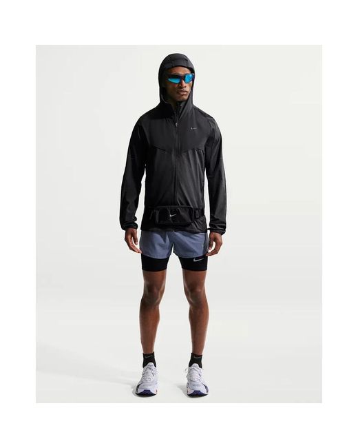 Nike Stride Plus Repel Running Jacket in het Black voor heren
