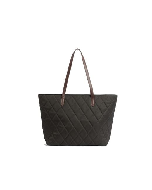 Barbour Black Gesteppte Elegante Schultertasche