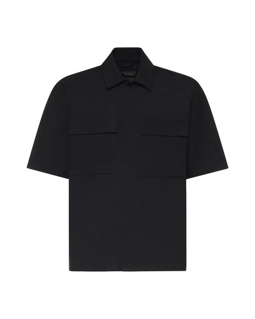 Laminar Black Short Sleeve Shirts for men