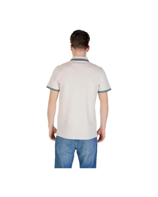 Jack & Jones Beiges Baumwollpolo Mit Knopfverschluss in Blue für Herren