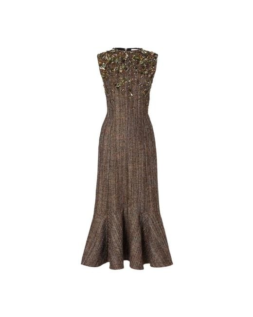 Fendi Kleedjes ,Bruin ,Vestido Con Pedrería in het Brown