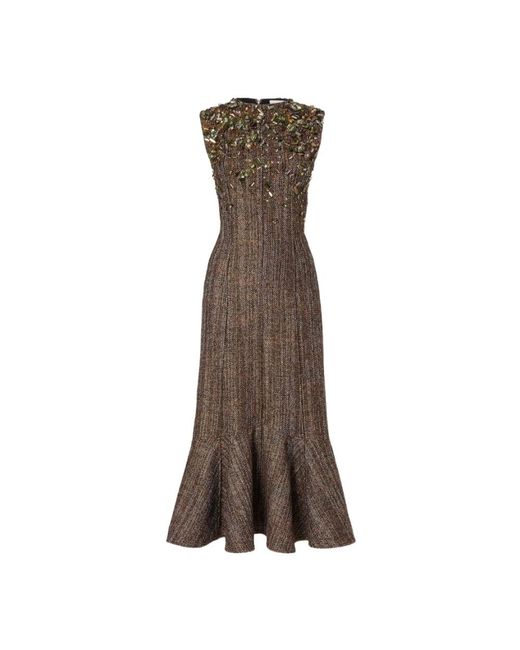 Fendi Kleedjes ,Bruin ,Vestido Con Pedrería in het Brown