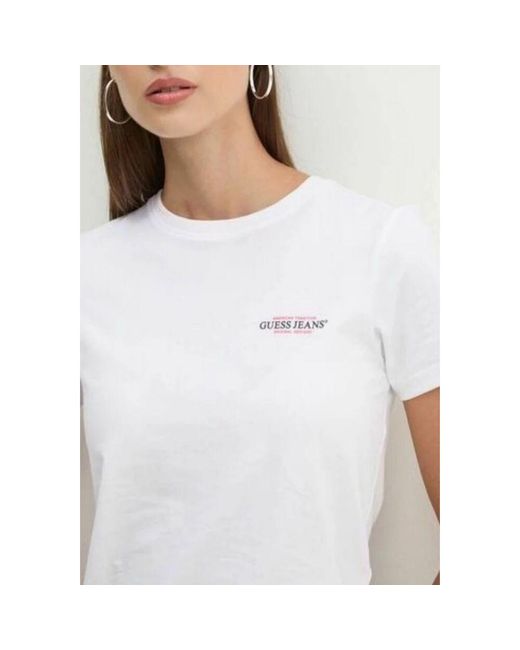 T-Shirts Guess de color White