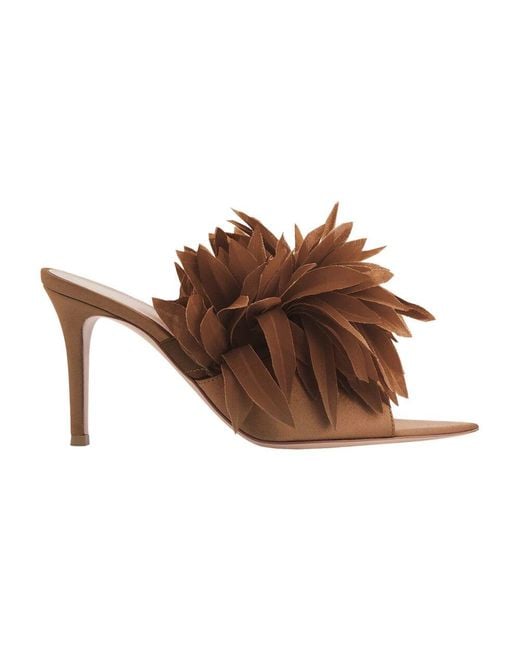 Gianvito Rossi Brown Heeled Mules