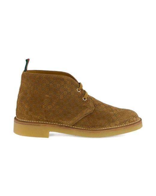 Gucci Natural Lace-Up Boots for men