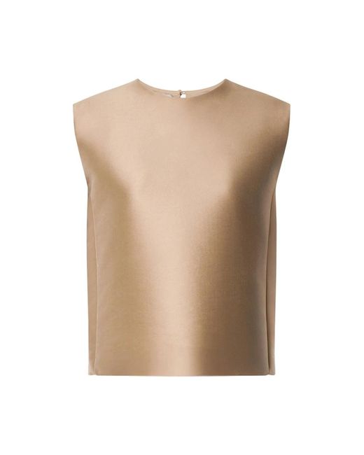 Alberta Ferretti Sleeveless Tops in het Natural