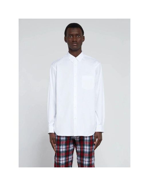 Comme des Garçons Französisches gewebtes hemd weite passform in White für Herren