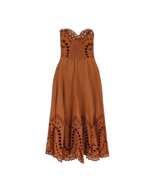 Charo Ruiz Brown Midi Dresses