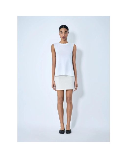 Rier Blue Sleeveless Tops