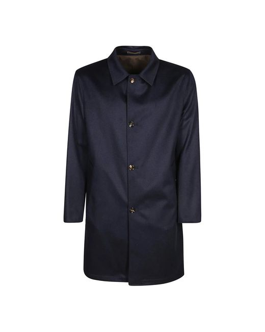 KIRED Blue Single-Breasted Coats for men