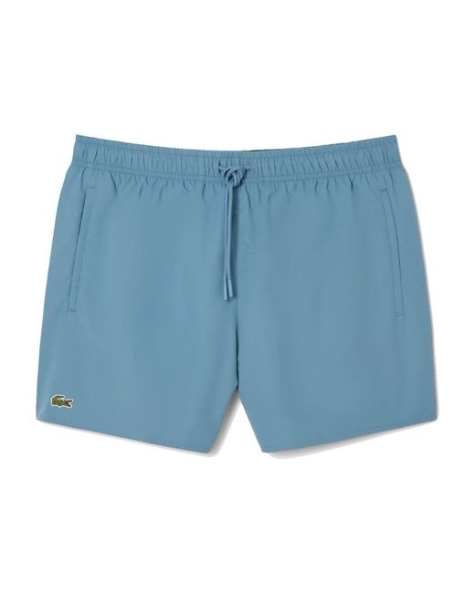 Lacoste Badmode ,Blauw ,Sneldrogende Zwemshorts Blauw Groen in het Blue voor heren