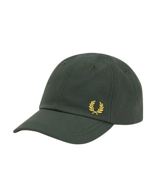 Fred Perry Accessoires ,Groen ,Katoen Groene Laurierkrans Baseball Cap in het Green voor heren