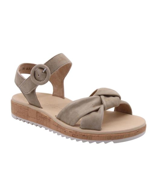 Paul Green Brown Flat Sandals