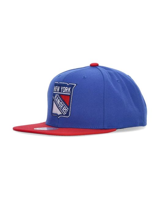 Mitchell & Ness Accessoires ,Blauw ,Polyester Nhl Team 2 Tone Snapback Pet in het Blue voor heren