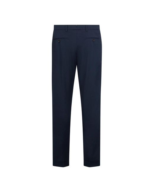 Moorer Blue Cropped Trousers for men