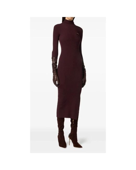 Knitted Dresses Elisabetta Franchi de color Red