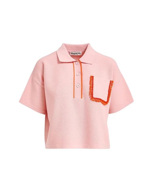 Essentiel Antwerp Pink Polo Shirts