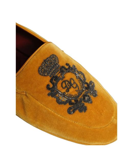 Dolce & Gabbana Orange Loafers for men