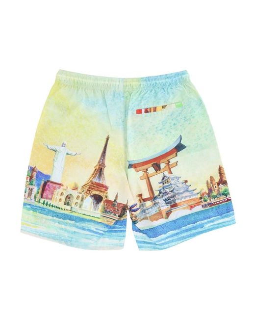 Huf Blue Casual Shorts for men
