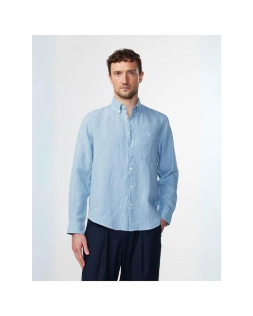 NN07 Blue Casual Shirts for men
