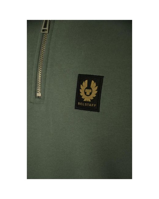 Belstaff Casual quarter zip sweatshirt in Green für Herren
