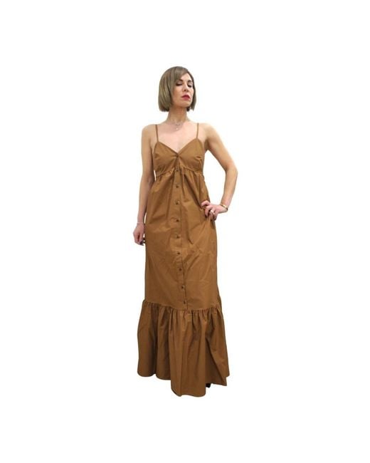White Wise Brown Maxi Dresses