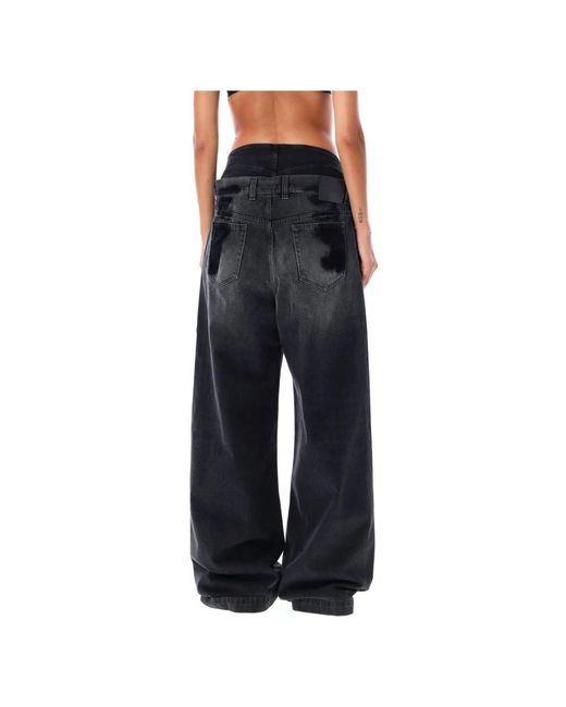 The Attico Black Wide Jeans