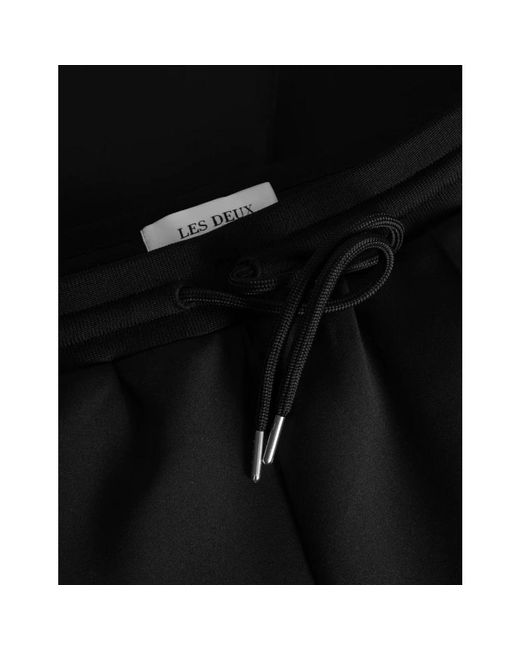 Les Deux Seidige track hose mit anzug-stil falte in Black für Herren