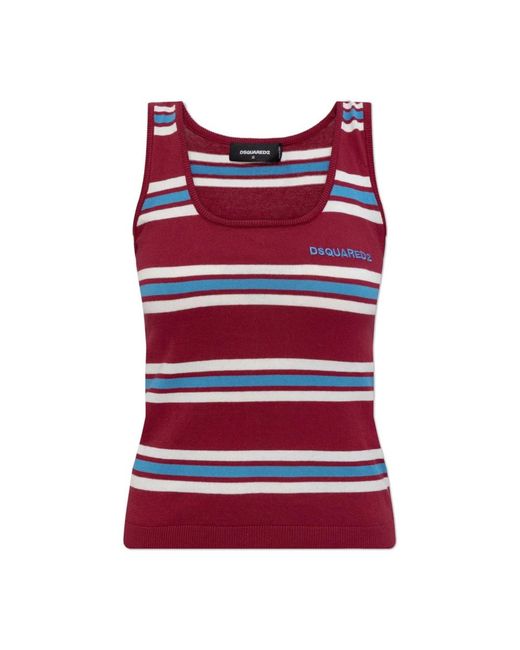 Sleeveless Tops DSquared² de color Red