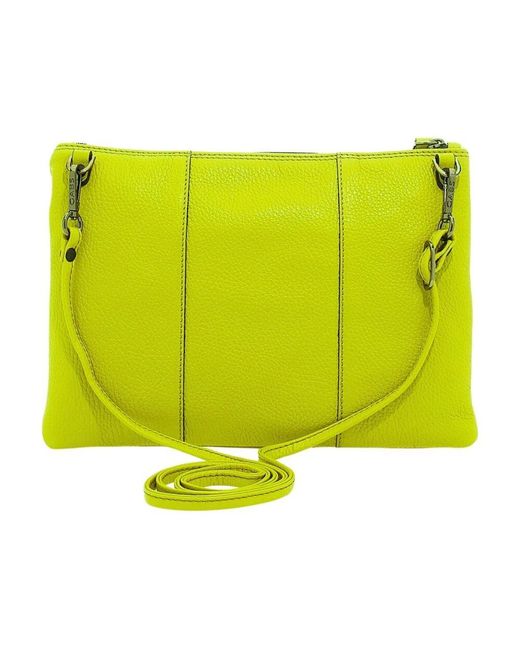 Gabs Yellow Schwarze Leder Beyonce M Schultertasche