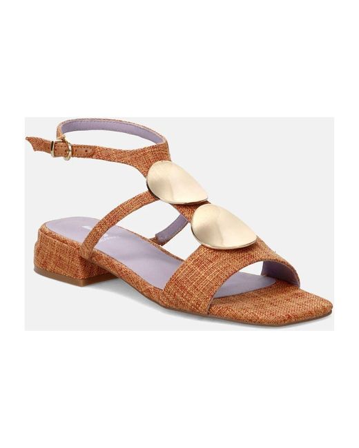 Jeannot Brown Flat Sandals