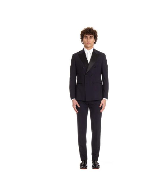 Double Breasted Suits Eleventy de hombre de color Black