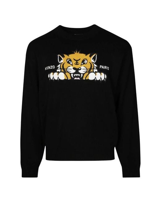 KENZO Tiger Print Grafik T-Shirt in Black für Herren