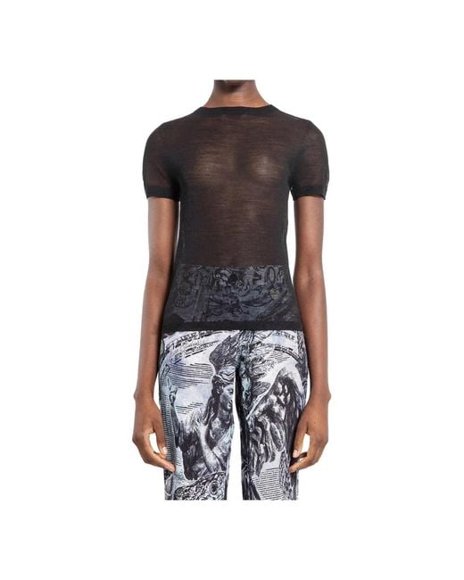 Acne Gray Round-Neck Knitwear