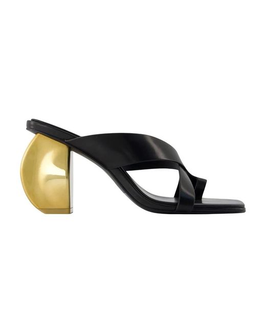 Cult Gaia Black Heeled Mules