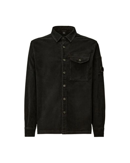 C P Company Black Denim Shirts for men