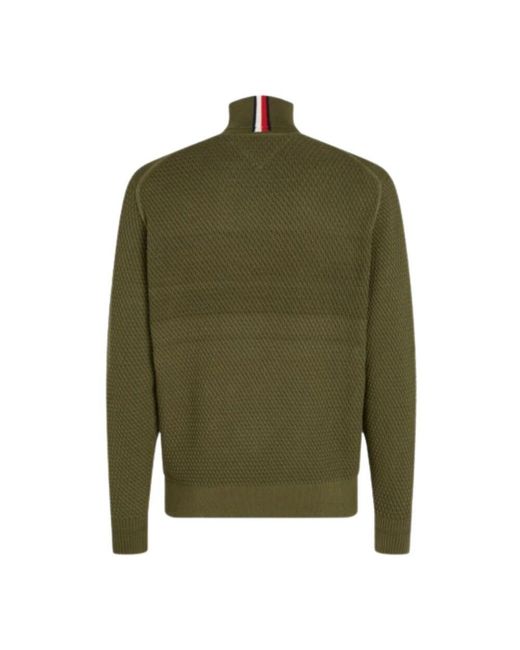 Tommy Hilfiger 2-tone rollkragenpullover in Green für Herren