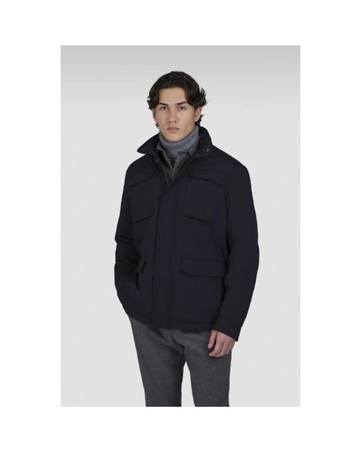 Paul & Shark Luxe Typhoon Platinum Field Jacket in het Blue voor heren