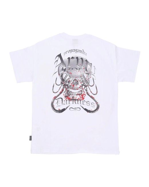 Propaganda Snake Logo Weißes Tee Kurzarm in White für Herren