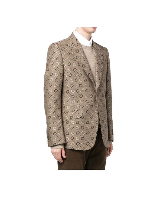 Jackets > blazers Gucci pour homme en coloris Brown