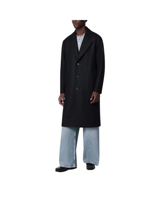 Harris Wharf London Black Single-Breasted Coats for men