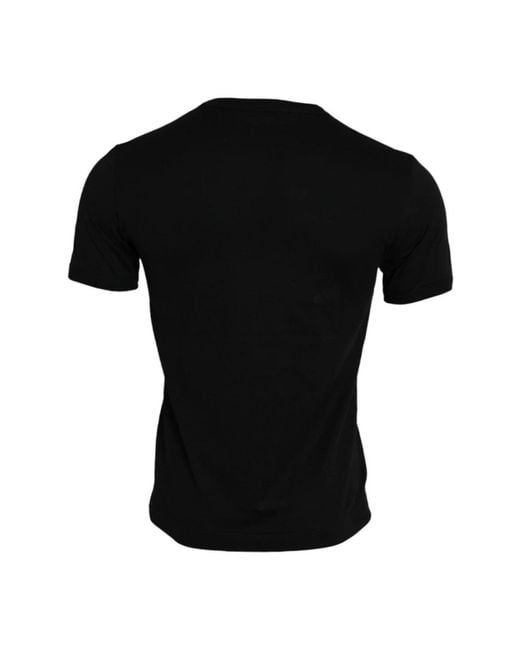 Dolce & Gabbana Baumwoll-crew-neck-t-shirt in Black für Herren