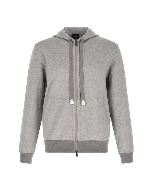 Brioni Gray Zip-Throughs for men