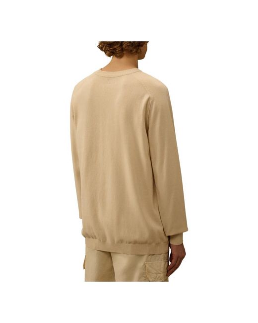C P Company Natural Round-Neck Knitwear for men