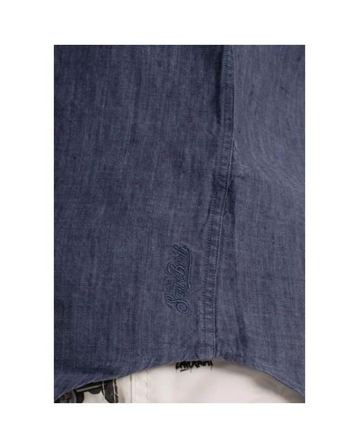 Mc2 Saint Barth Blue Denim Shirts for men