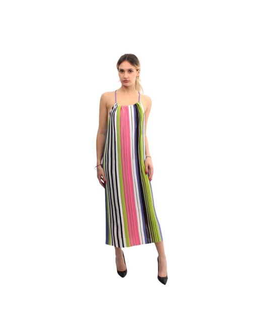 Liviana Conti Multicolor Kleid mit lurex details