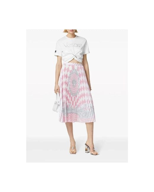 Versace Pink Midi Skirts